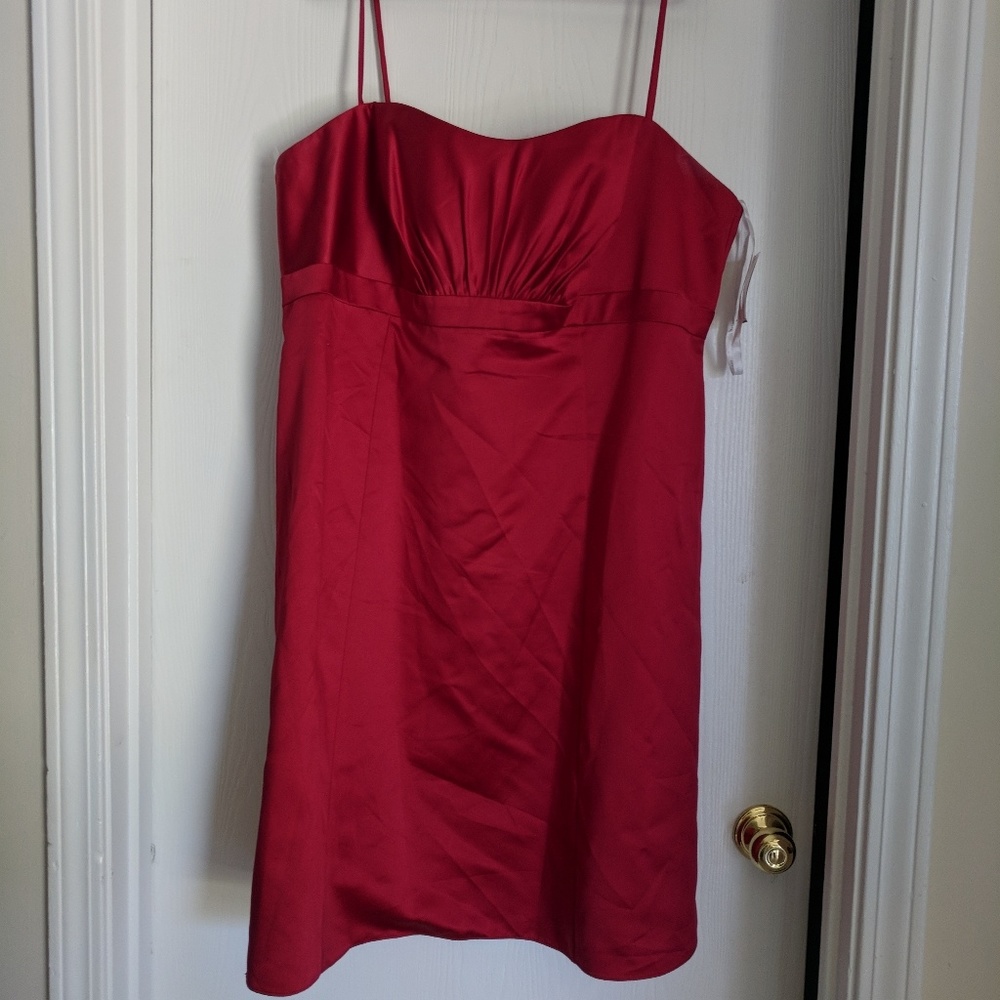 Red David's Bridal dress size 22